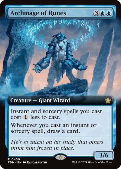 Archmage of Runes Extended Art Foundations Magic card