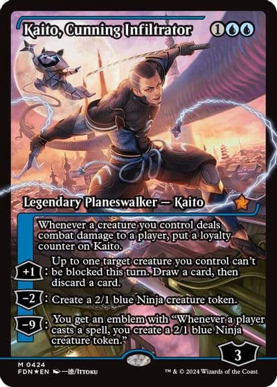 Kaito Cunning Infiltrator Showcase Foundations Magic card