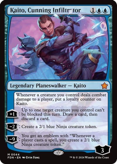 Kaito Cunning Infiltrator Foundations Magic card