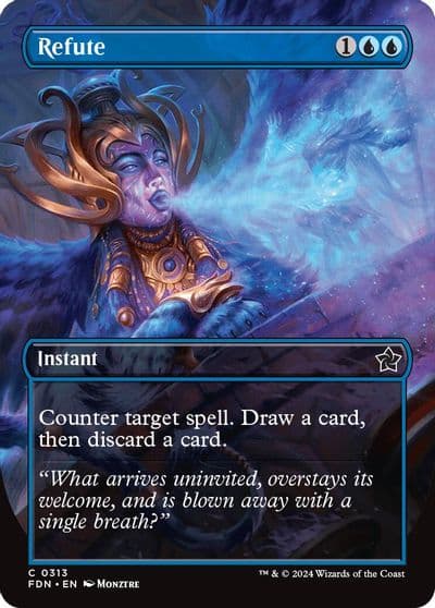 Refute Borderless Foundations Magic card