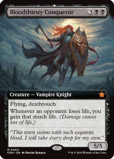 Bloodthirsty Conqueror Extended Art Foundations Magic card