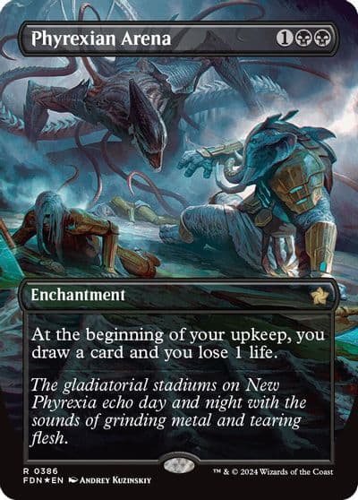Phyrexian Arena Borderless Mana Foil Foundations Magic card