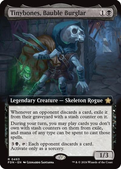 Tinybones Bauble Burglar Extended Art Foundations Magic card