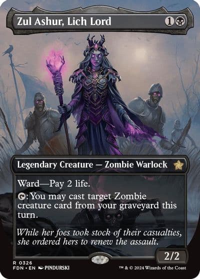 Zul Ashur Lich Lord Borderless Foundations Magic card