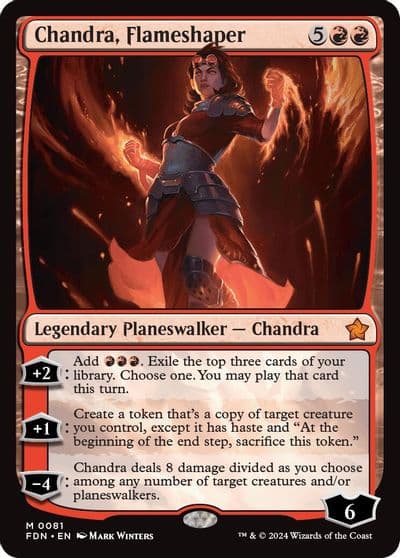 Chandra Flameshaper Foundations Magic card