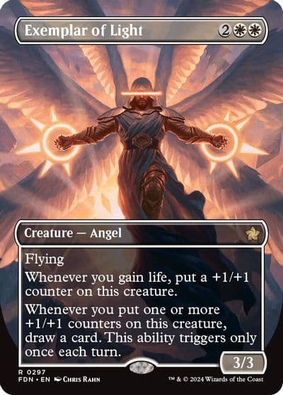 Exemplar of Light Borderless Foundations Magic card