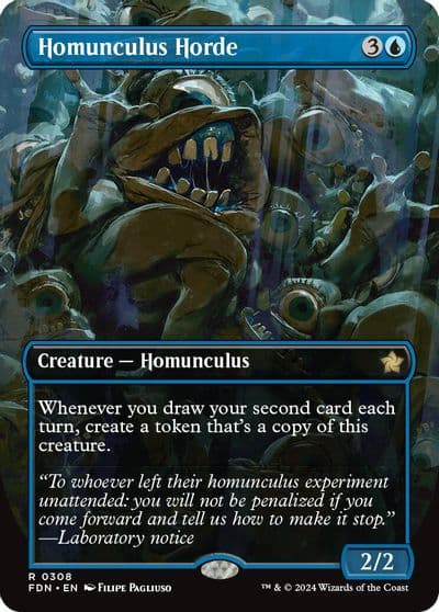 Homunculus Horde Borderless Foundations Magic card