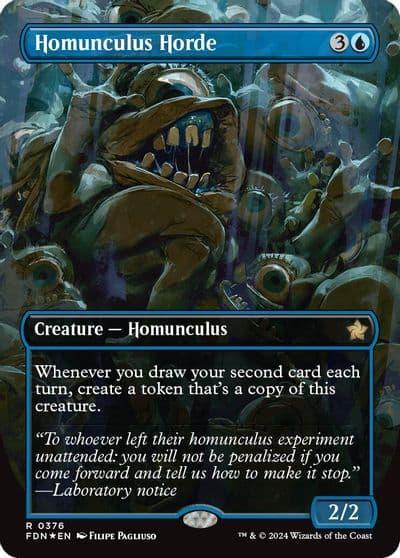 Homunculus Horde Borderless Mana Foil Foundations Magic card