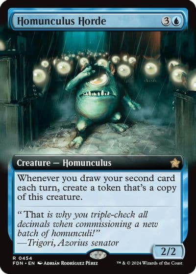 Homunculus Horde Extended Art Foundations Magic card