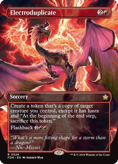 Electroduplicate Borderless Foundations Magic card