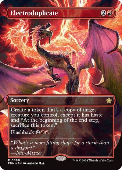 Electroduplicate Borderless Mana Foil Foundations Magic card