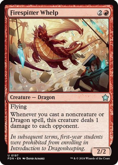 Firespitter Whelp 0197 Foundations Magic card