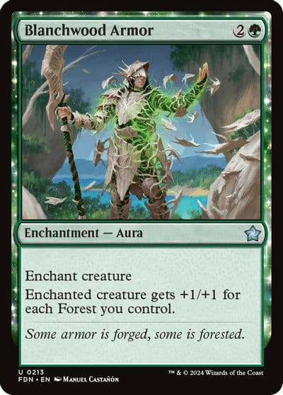 Blanchwood Armor Foundations Magic card