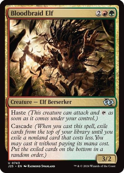 Bloodbraid Elf Foundations Jumpstart Magic card