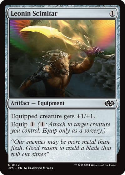Leonin Scimitar Foundations Jumpstart Magic card