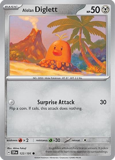 Alolan Diglett SV08: Surging Sparks Pokemon card