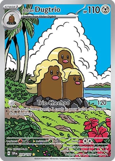Alolan Dugtrio SV08: Surging Sparks Pokemon card