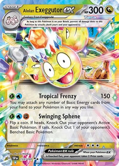 Alolan Exeggutor ex SV08: Surging Sparks Pokemon card