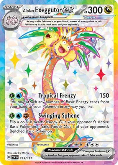 Alolan Exeggutor ex SV08: Surging Sparks Pokemon card