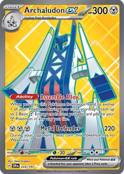 Archaludon ex SV08: Surging Sparks Pokemon card
