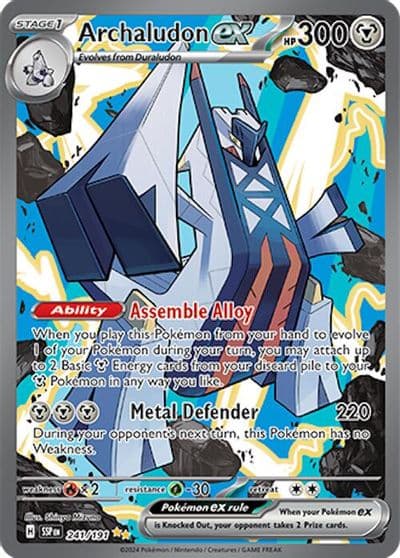 Archaludon ex SV08: Surging Sparks Pokemon card