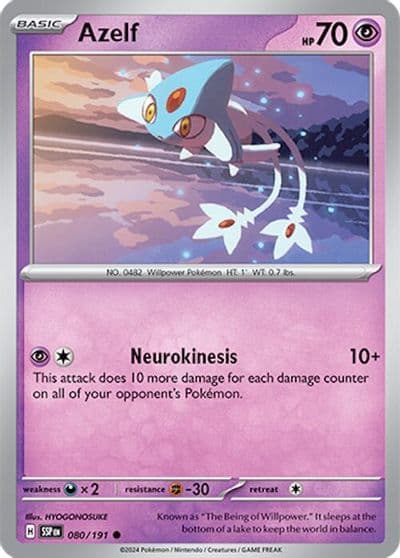 Azelf SV08: Surging Sparks Pokemon card