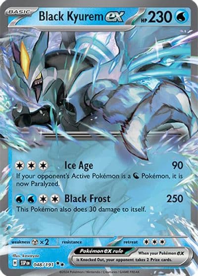 Black Kyurem ex SV08: Surging Sparks Pokemon card