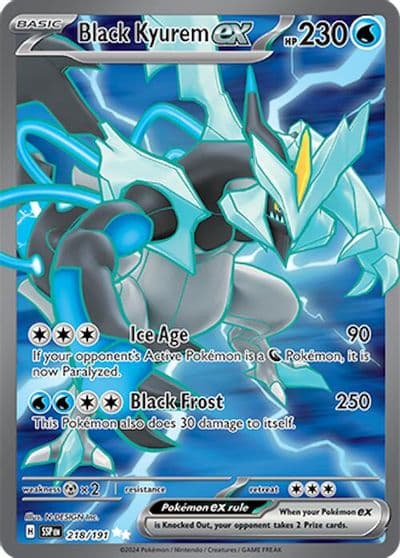 Black Kyurem ex SV08: Surging Sparks Pokemon card