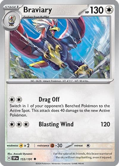 Braviary SV08: Surging Sparks Pokemon card