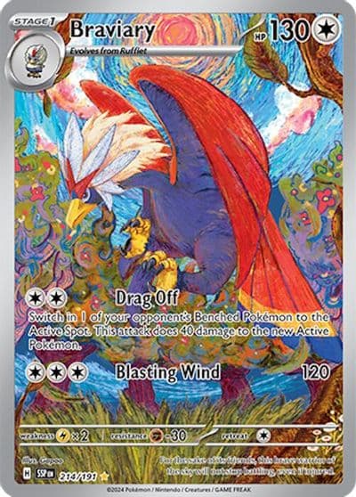 Braviary SV08: Surging Sparks Pokemon card