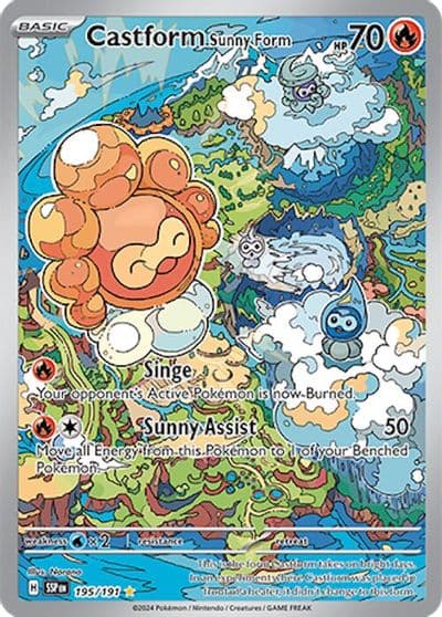 Castform Sunny Form SV08: Surging Sparks Pokemon card