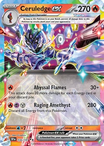 Ceruledge ex SV08: Surging Sparks Pokemon card