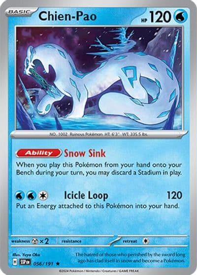 Chien-Pao SV08: Surging Sparks Pokemon card
