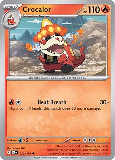 Crocalor SV08: Surging Sparks Pokemon card