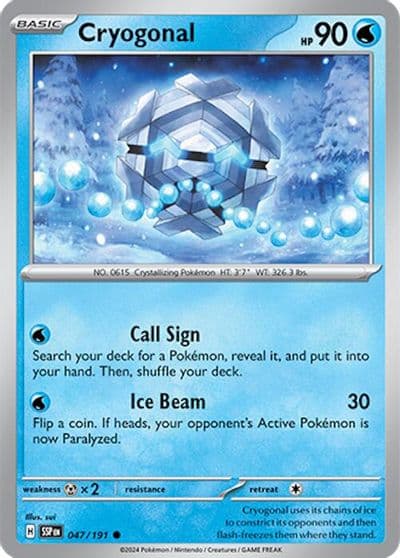 Cryogonal SV08: Surging Sparks Pokemon card