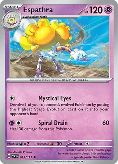 Espathra SV08: Surging Sparks Pokemon card