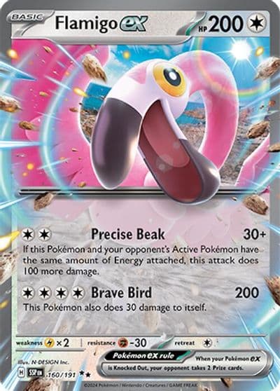 Flamigo ex SV08: Surging Sparks Pokemon card