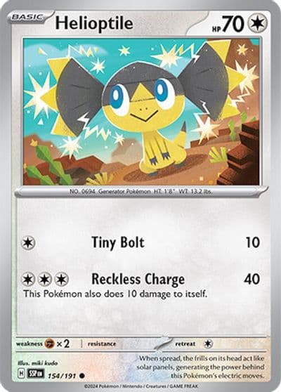 Helioptile SV08: Surging Sparks Pokemon card