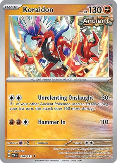 Koraidon SV08: Surging Sparks Pokemon card