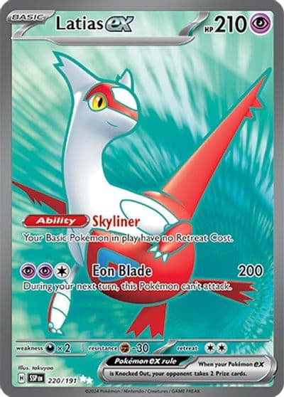 Latias ex SV08: Surging Sparks Pokemon card
