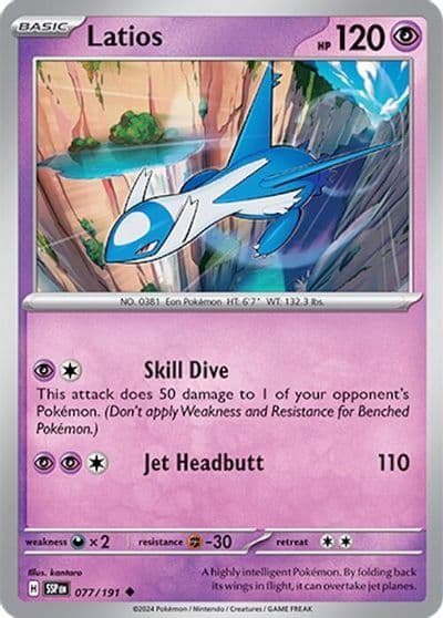 Latios SV08: Surging Sparks Pokemon card