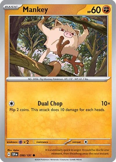 Mankey SV08: Surging Sparks Pokemon card