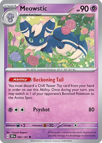 Meowstic SV08: Surging Sparks Pokemon card