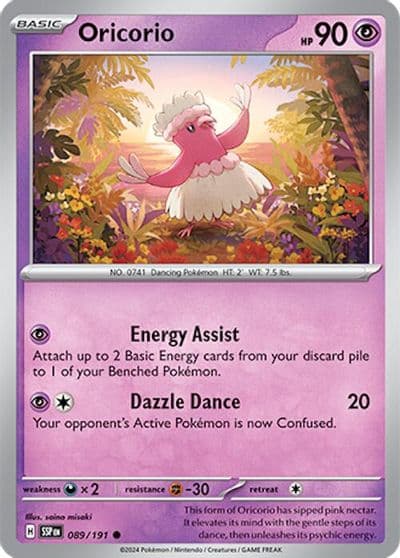 Oricorio SV08: Surging Sparks Pokemon card