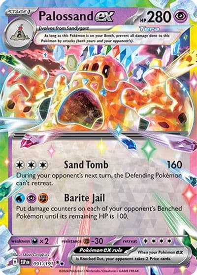 Palossand ex SV08: Surging Sparks Pokemon card