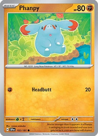 Phanpy SV08: Surging Sparks Pokemon card