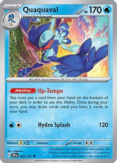 Quaquaval SV08: Surging Sparks Pokemon card