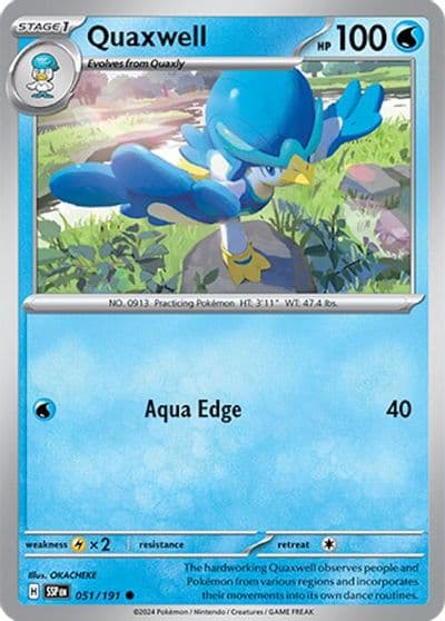 Quaxwell SV08: Surging Sparks Pokemon card