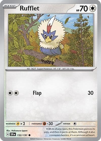 Rufflet SV08: Surging Sparks Pokemon card