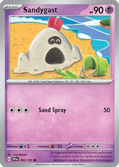 Sandygast SV08: Surging Sparks Pokemon card